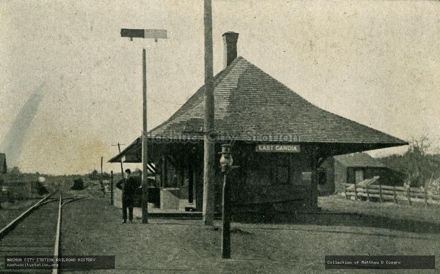 Postcard: Boston & Maine Station, East Candia, New Hampshire